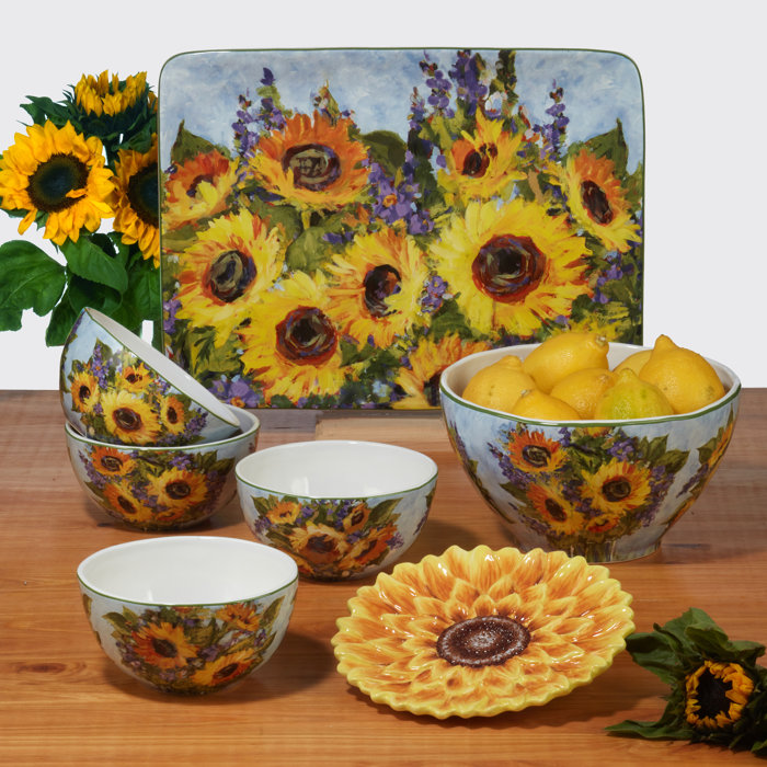 Certified International Earthenware Dinnerware Set Service For 4 